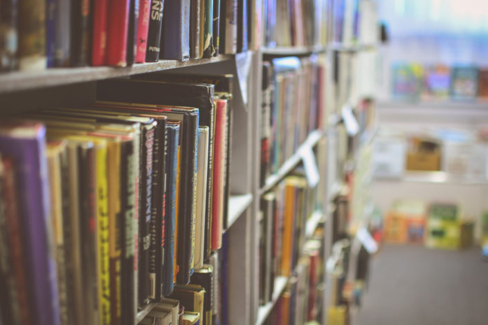 Books in a library